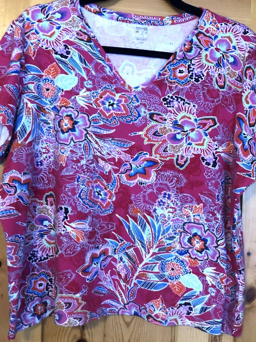 Anne KLein Sport SS Floral Tee size 1X
